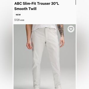 - Lululemon smooth twill trouser sz30